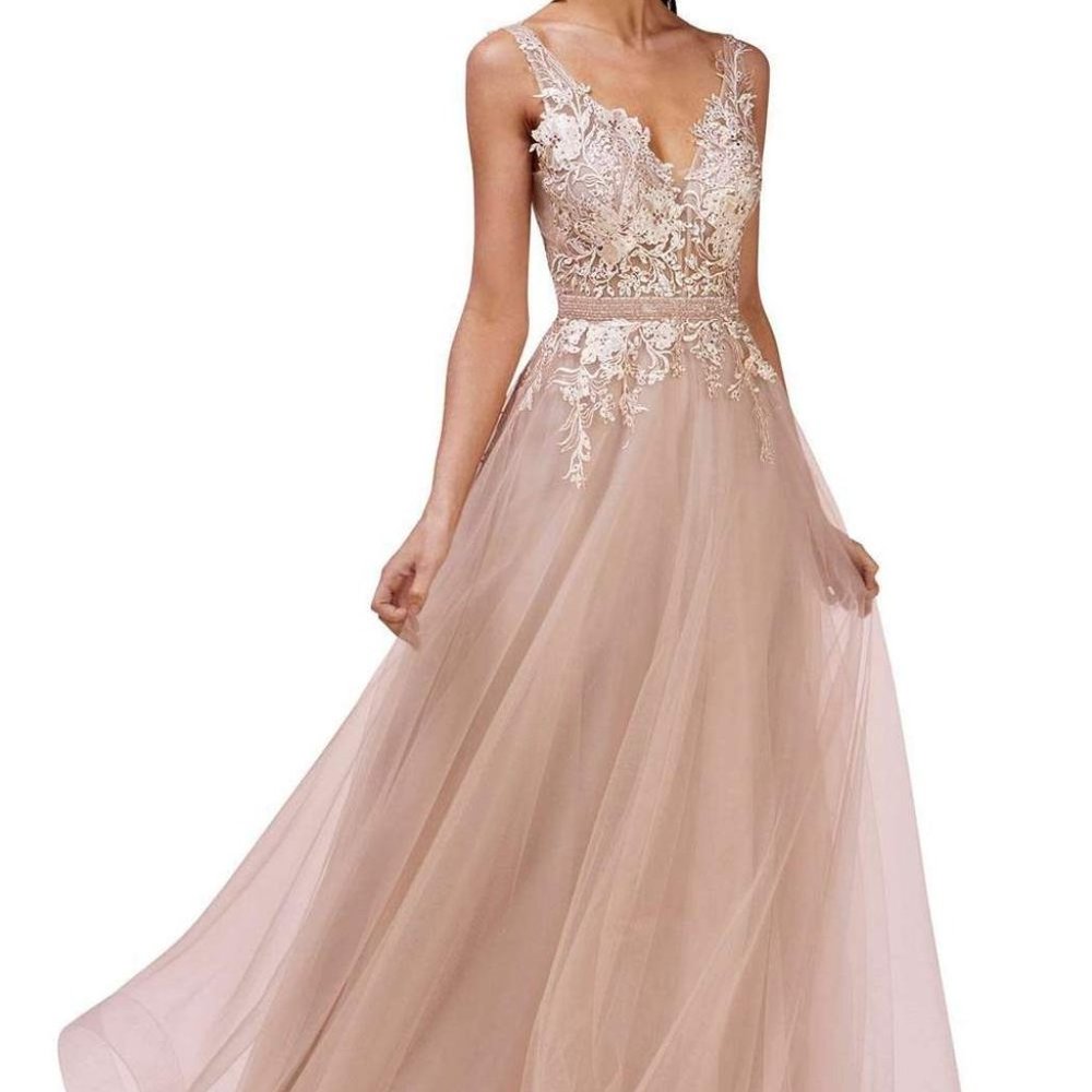 Andrea and Leo Formal Dress Rose Gold A0567